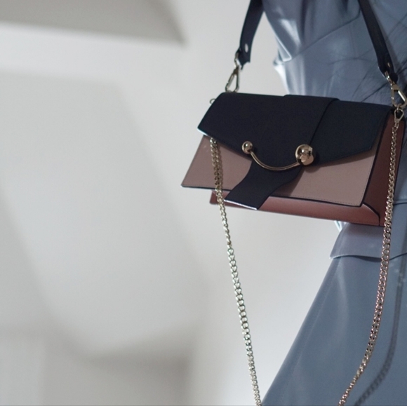 Strathberry Mini Crescent Leather Shoulder Bag - Picture 9 of 9